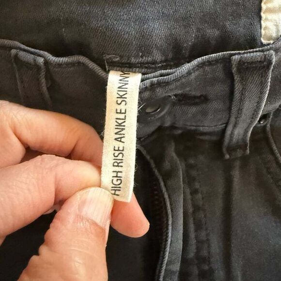 Rag & Bone High Rise Ankle Skinny Jeans - Black Women Size 26‎ School - Picture 4 of 9